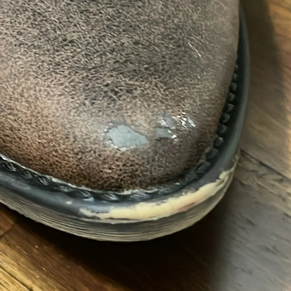 American Rag Western Cowboy Cowgirl Chocolate brown Faux Leather Rodeo Boots 7.5 - Picture 7 of 16